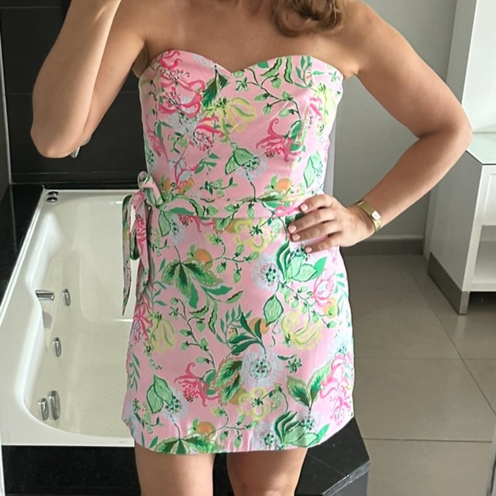 Lilly Pulitzer Romper Strapless Romoer Dress, built in corset